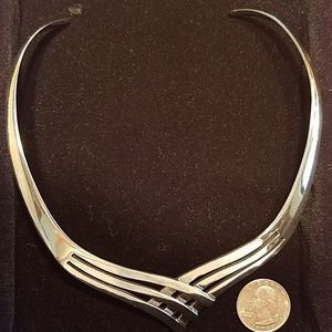Sterling silver cheveron style choker